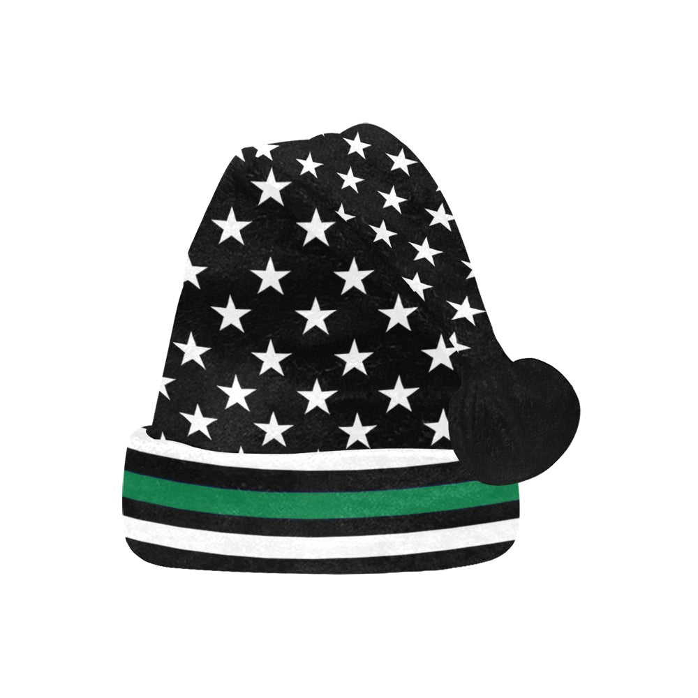 Thin Green Line Flag Christmas Santa Hat