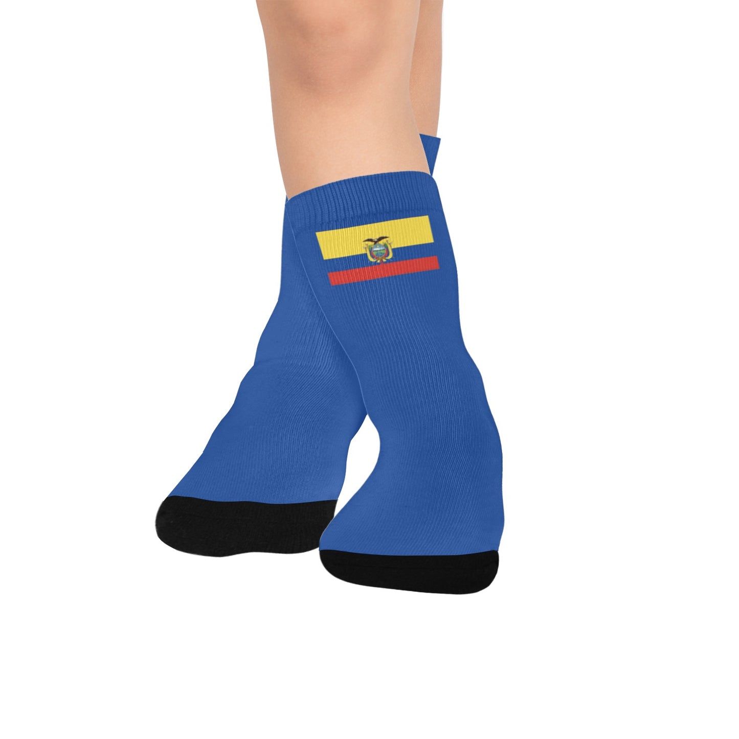 Ecuador Flag Inspired Kid's Socks (Made in the USA)