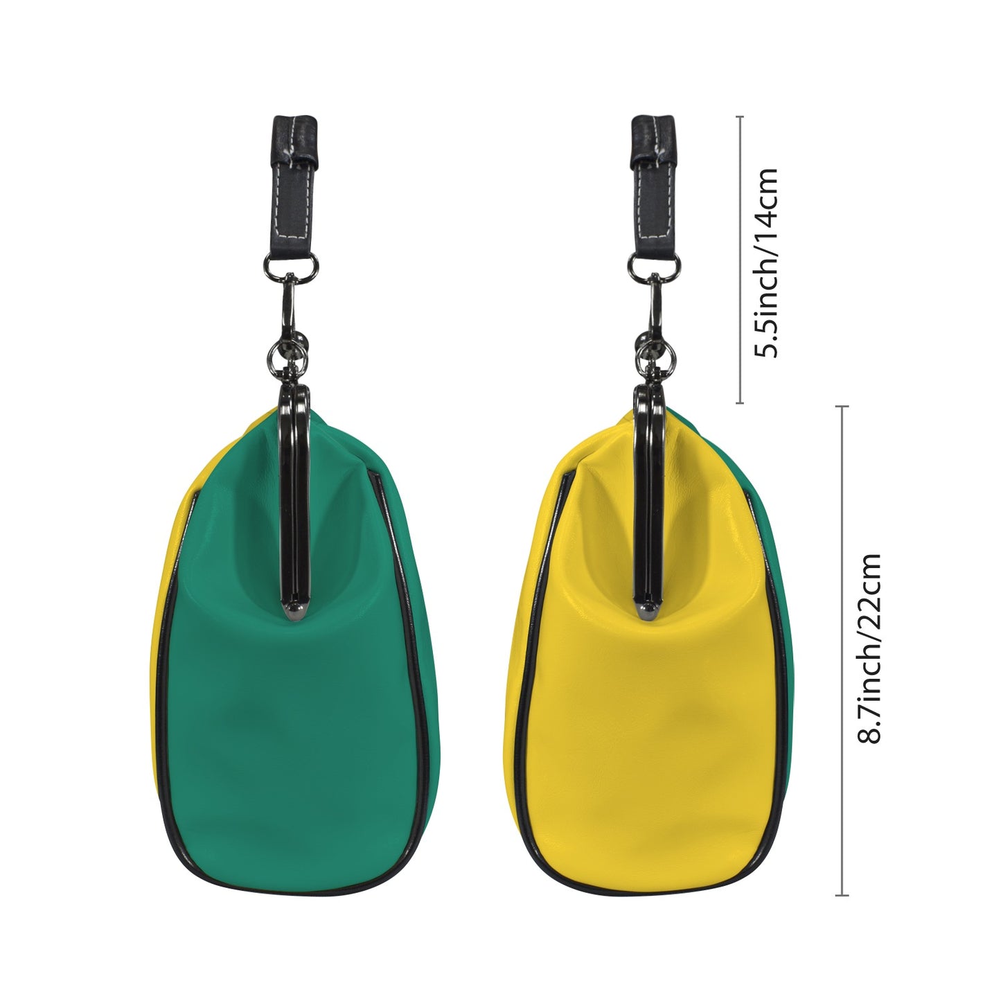 Cameroon Flag Inspired Kisslock Crossbody Shoulder Bag