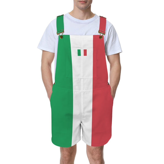 Italy Flag Inspired Unisex Suspender Jumpsuit