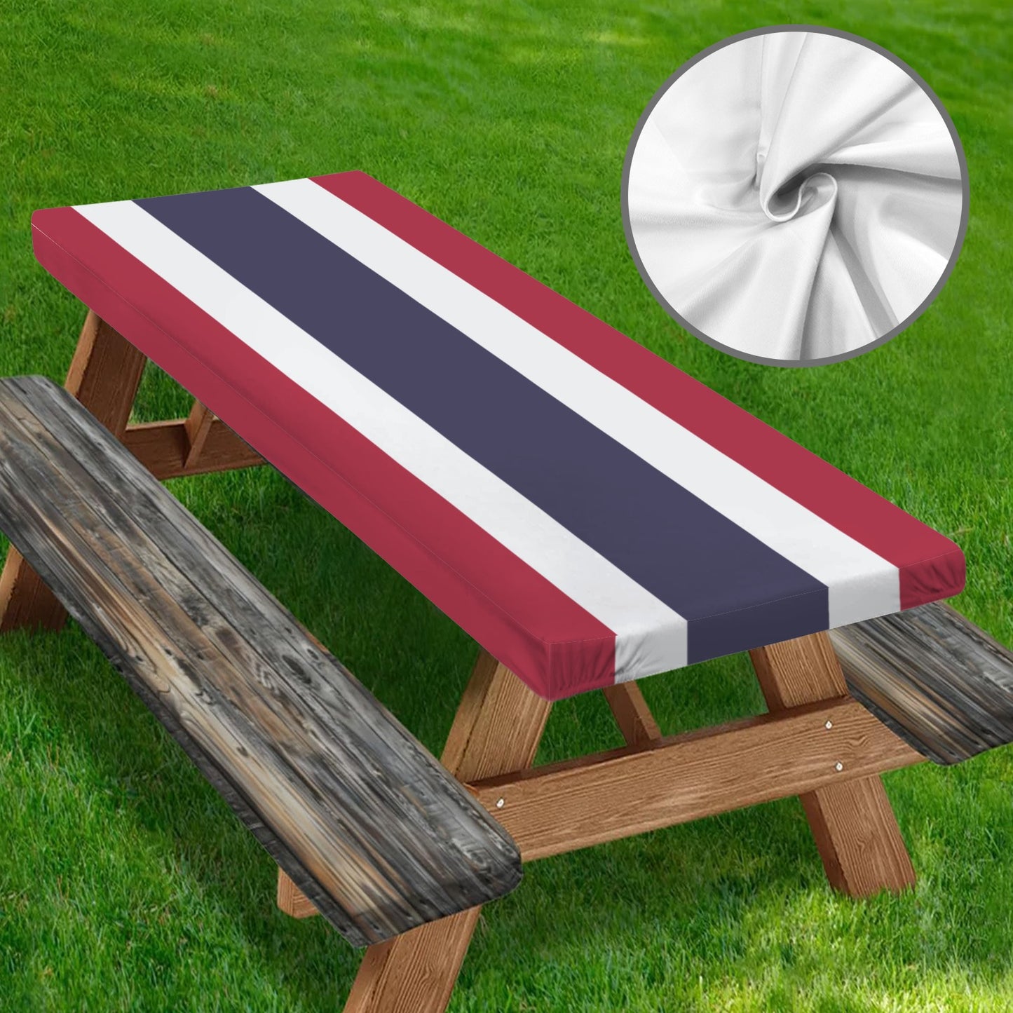 Thailand Flag Picnic Table Cover (72" x 30") (Made in the USA)