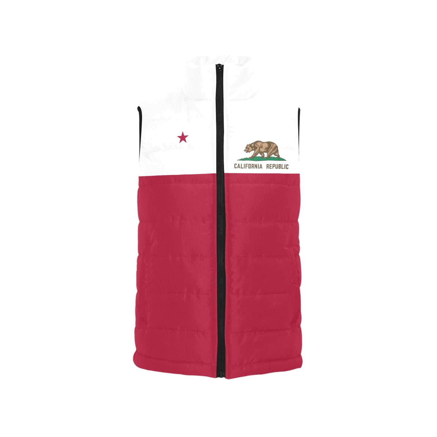California Flag Inspired Women's Padded Vest