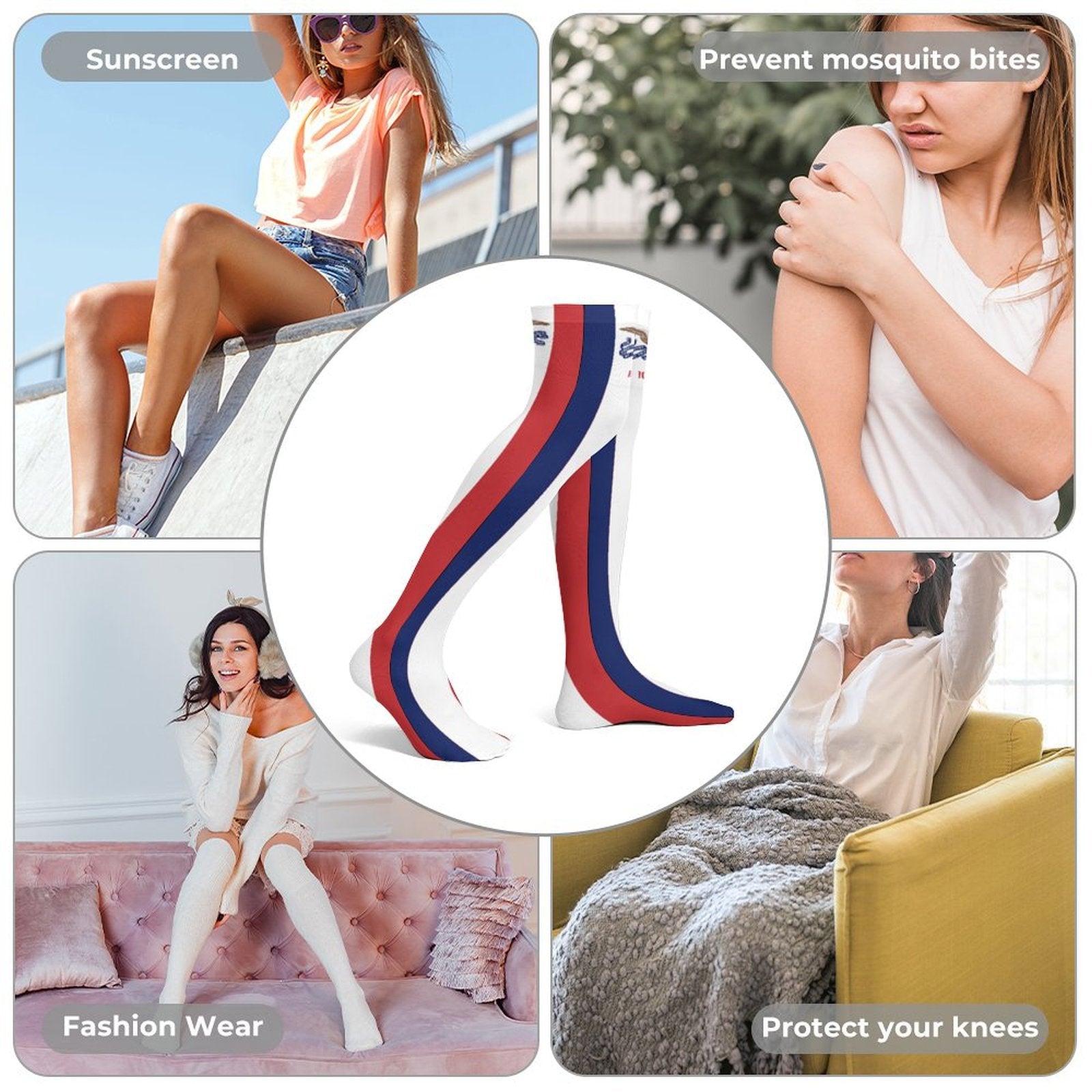 [Brand] socks showcasing fashion, comfort, and protection benefits stylishly.