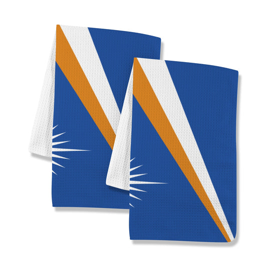 Marshall Islands Flag Inspired Kitchen Towel 40X60cm (Pack of 2) | Printed In the USA
