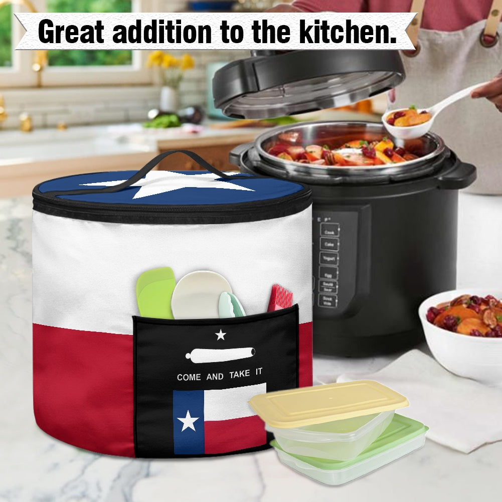 Texas & Come and Take It Flag Inspired Electric Pressure Cooker Insulation Bag