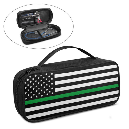 Thin Green Line Flag Inspired Stethoscope Storage Bag