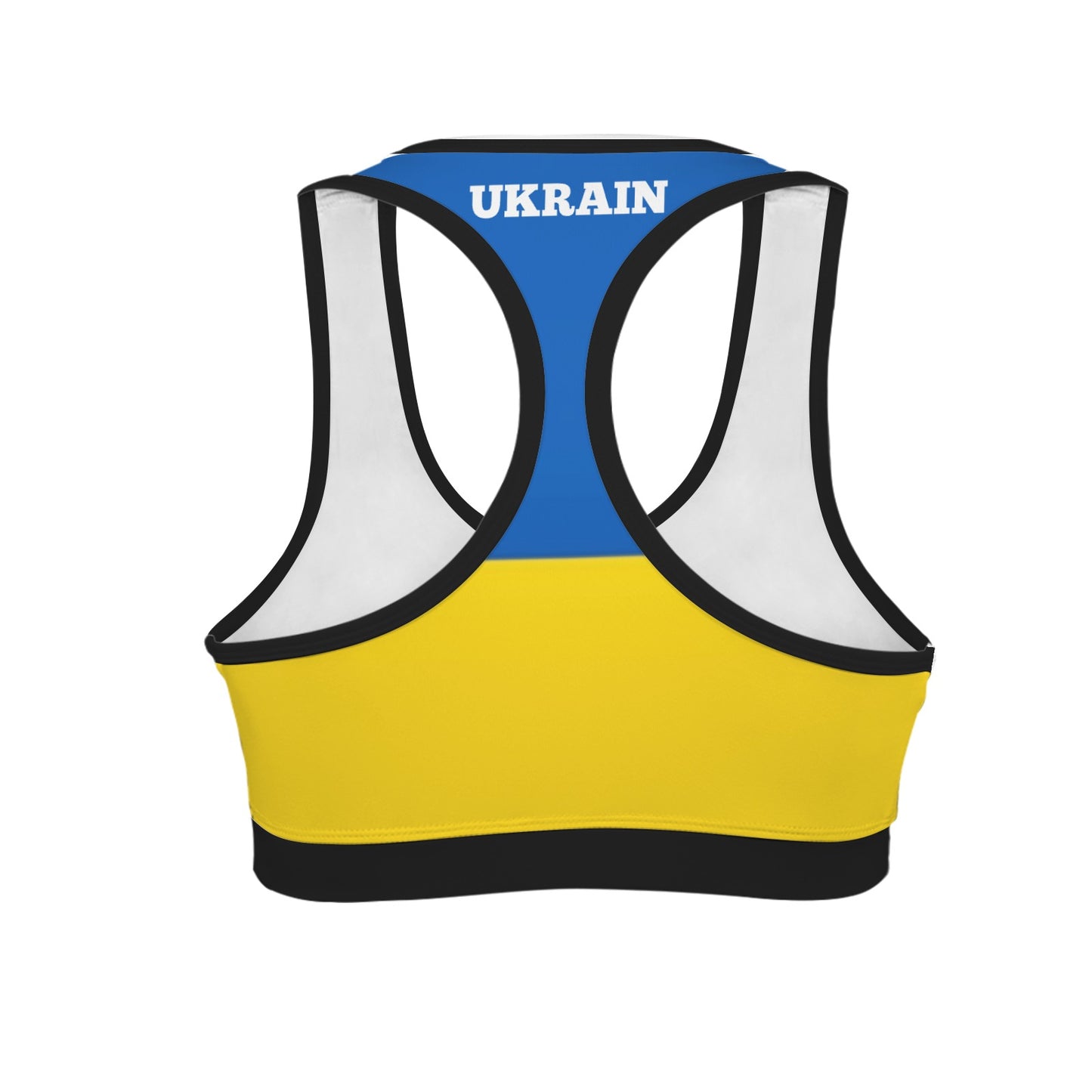 Ukraine Flag Racerback Sports Bra