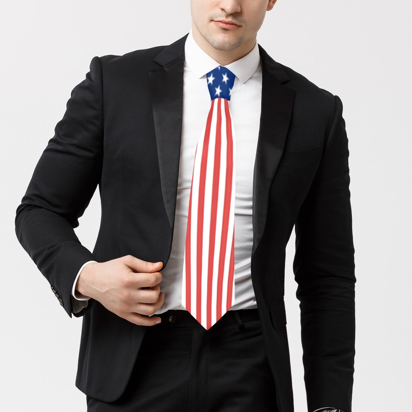 USA/American Flag Inspired Style-2 Classic Necktie (Two Sides)