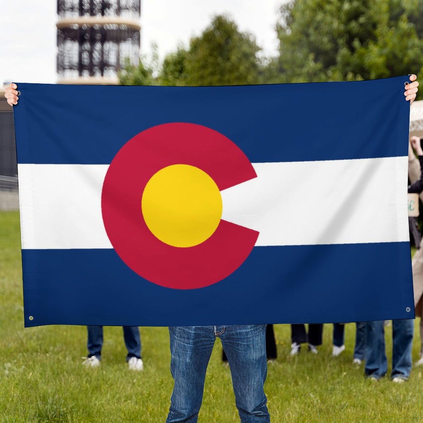 Colorado Flag Inspired Wall Mount Flag with Four Grommets (35x59 in)