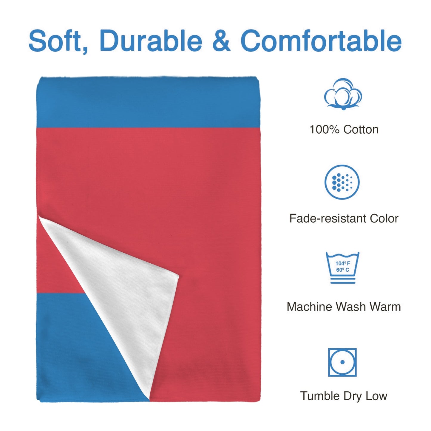 Mongolia Flag Inspired Custom Bath Towel 29"x58"(Made in USA)