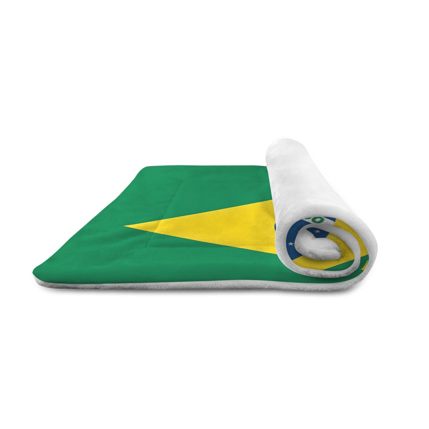 Brazil Flag Inspired Pet Mat 25x18inch (Made in the USA)
