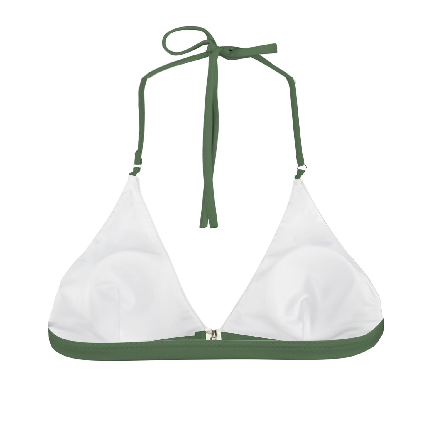 Thin Green Line Flag Inspired Digital Camo Women's Halter Bikini Top with Front Buckle