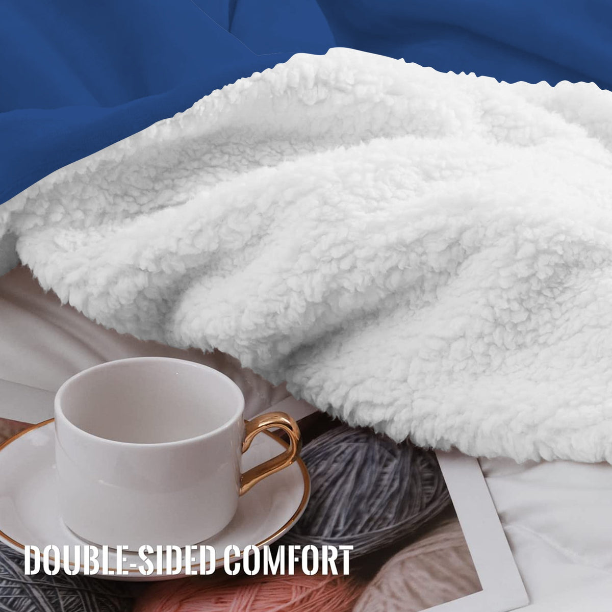 New York Flag Inspired Sherpa Fleece Blanket 90" x 108" | Printed in the USA