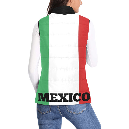 Mexico Flag Inspired Women's Padded Vest