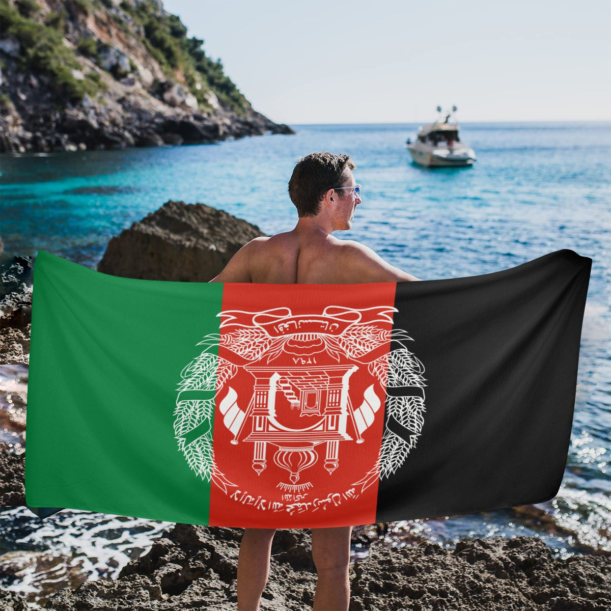 Afghanistan Flag Inspired Beach Towel 31"x71"(NEW) | Ships from USA