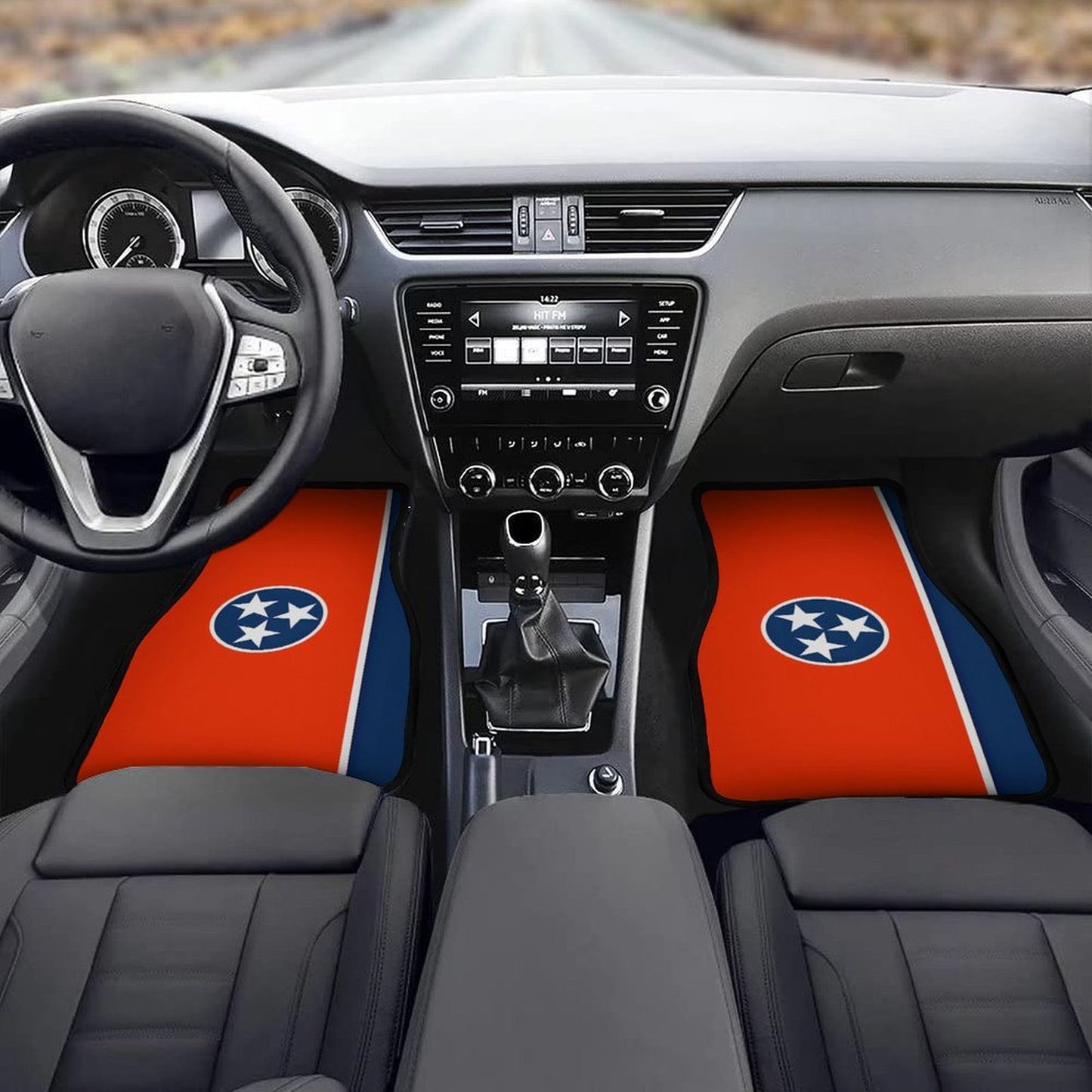 Tennessee Flag Inspired Car Floor Mats(4pcs)