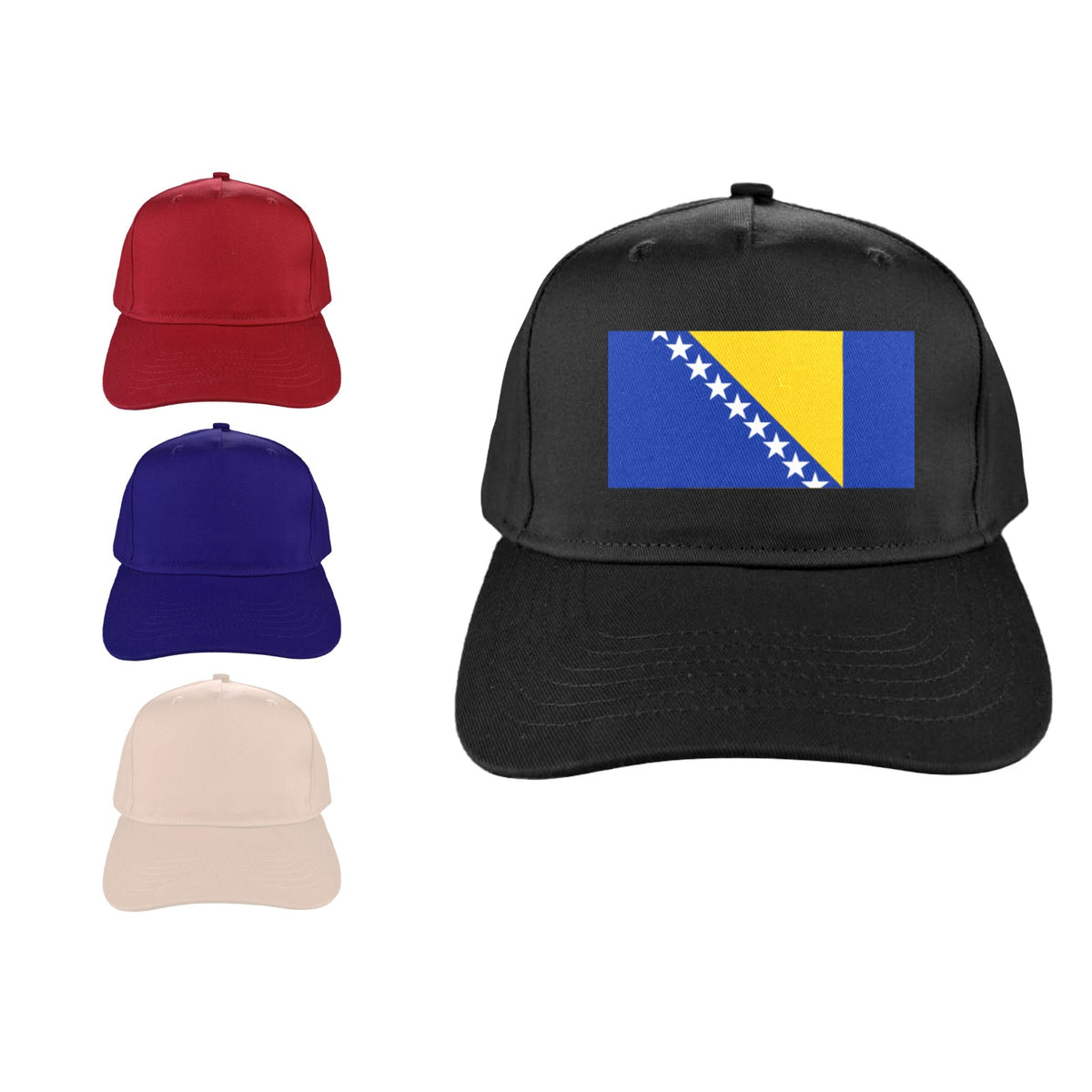Bosnia and Herzegovina Flag Baseball Cap | Printed in the  USA