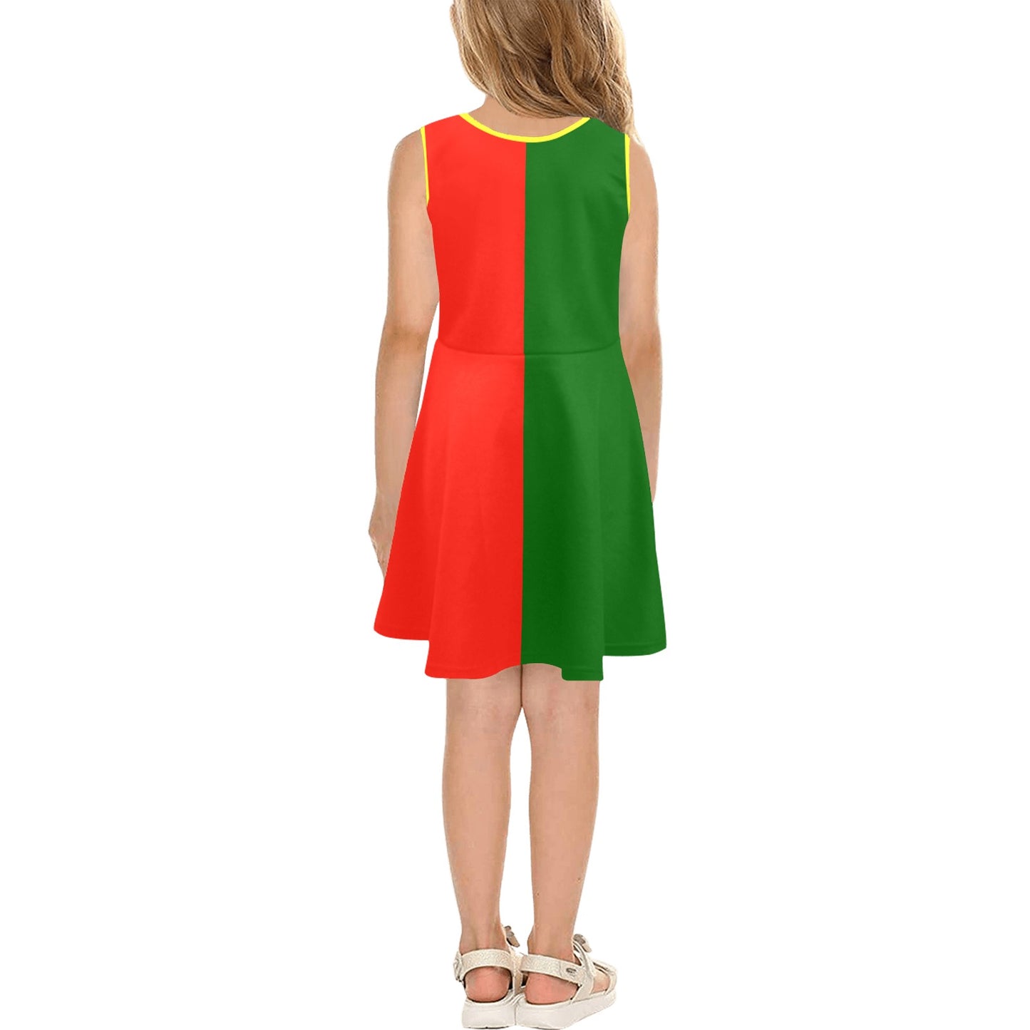 Portugal Flag Inspired Girls' Sleeveless Sundress | Ships from USA