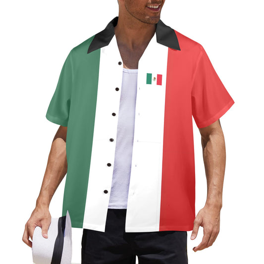 Mexico Flag Inspired Men's Hawaiian Shirt | Ships from USA
