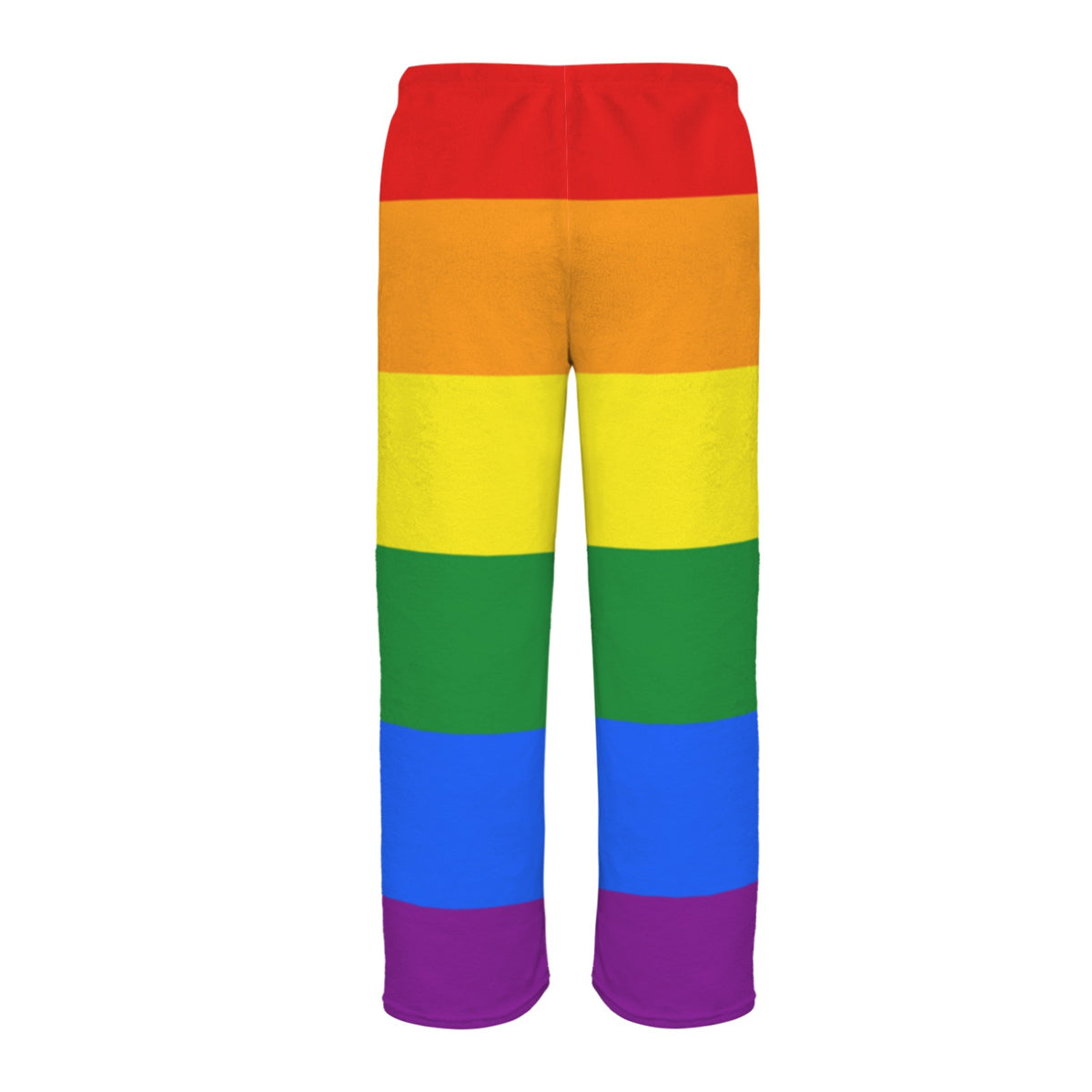 Rainbow Flag Inspired Men's Flannel Pajama Trousers Printed in the USA