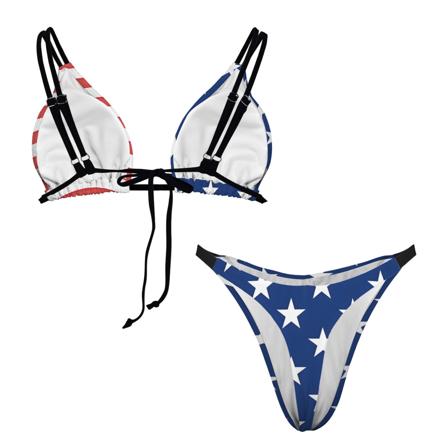 American Flag Stars 7996x7004 Women's String Bikini Sets - Luv My Flag