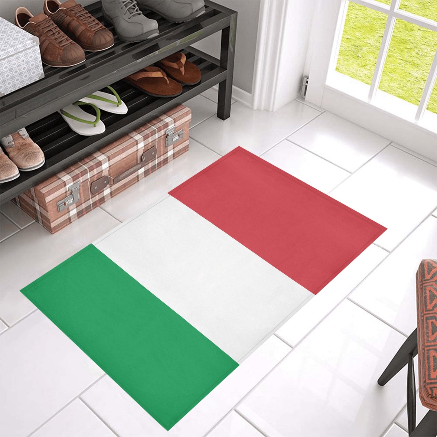 Italy Flag Inspired Doormat 30" x 18" (Sponge Material)