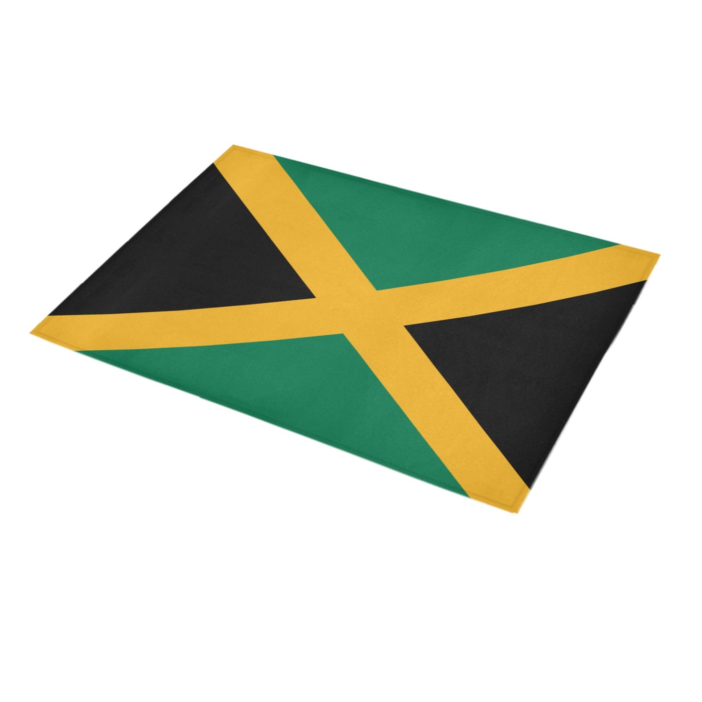 Jamaica Flag Inspired Doormat 30" x 18" (Sponge Material)