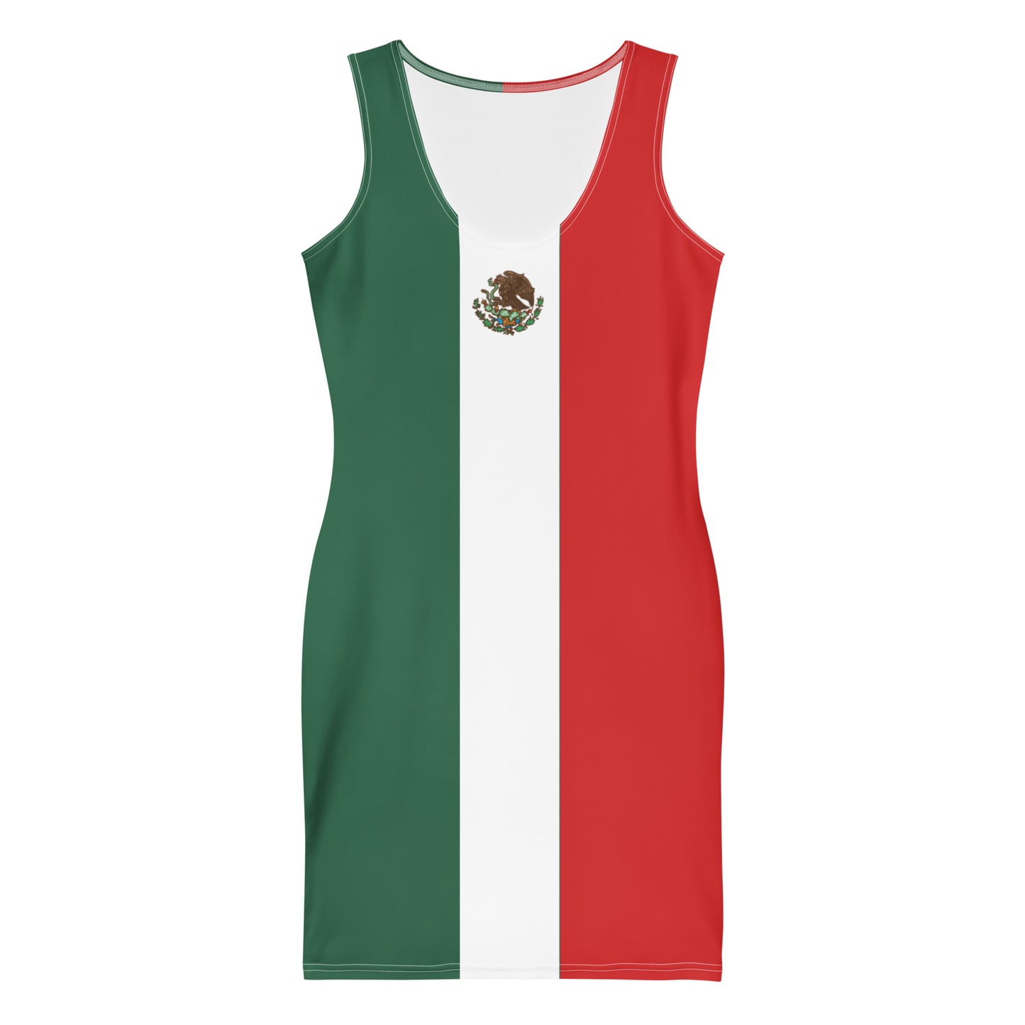 Mexico Flag Inspired Bodycon Dress style-1