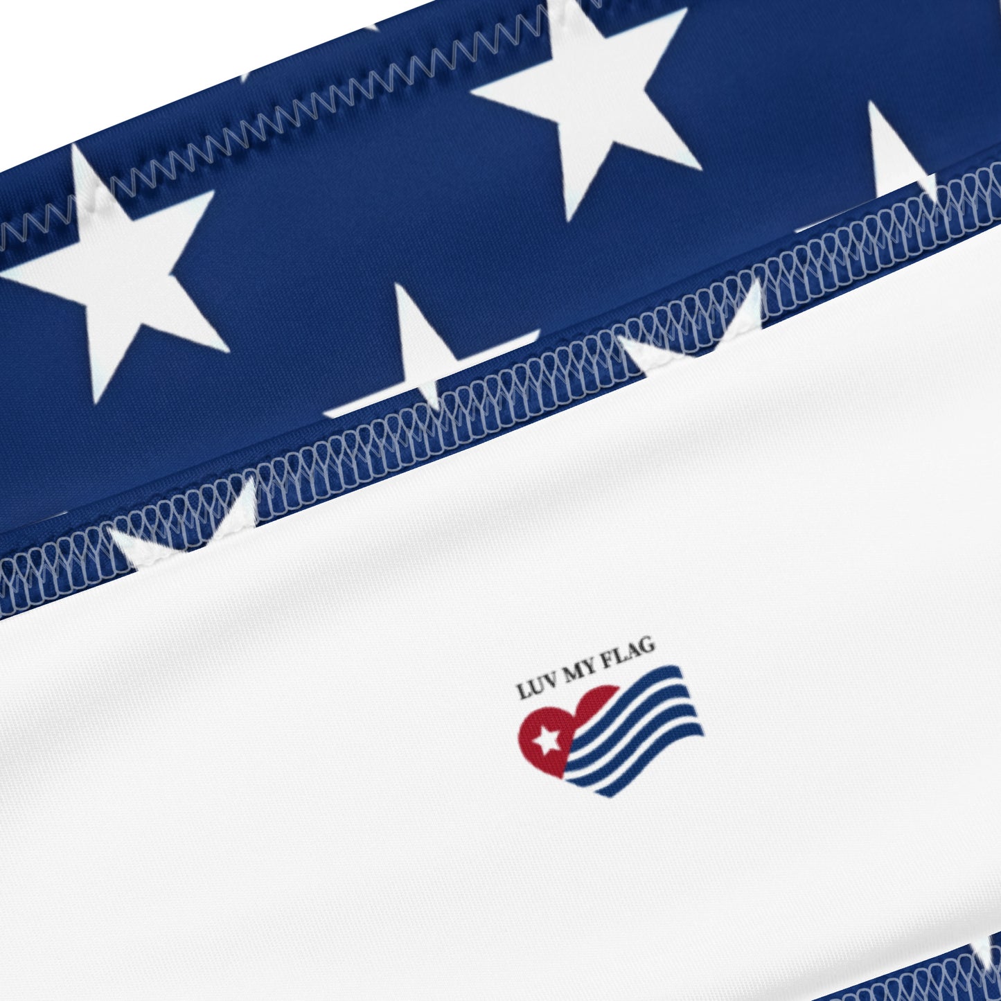 American Flag Bandeau Bikini Set – Recycled Strapless Top and V-Cut Bottom - Luv My Flag