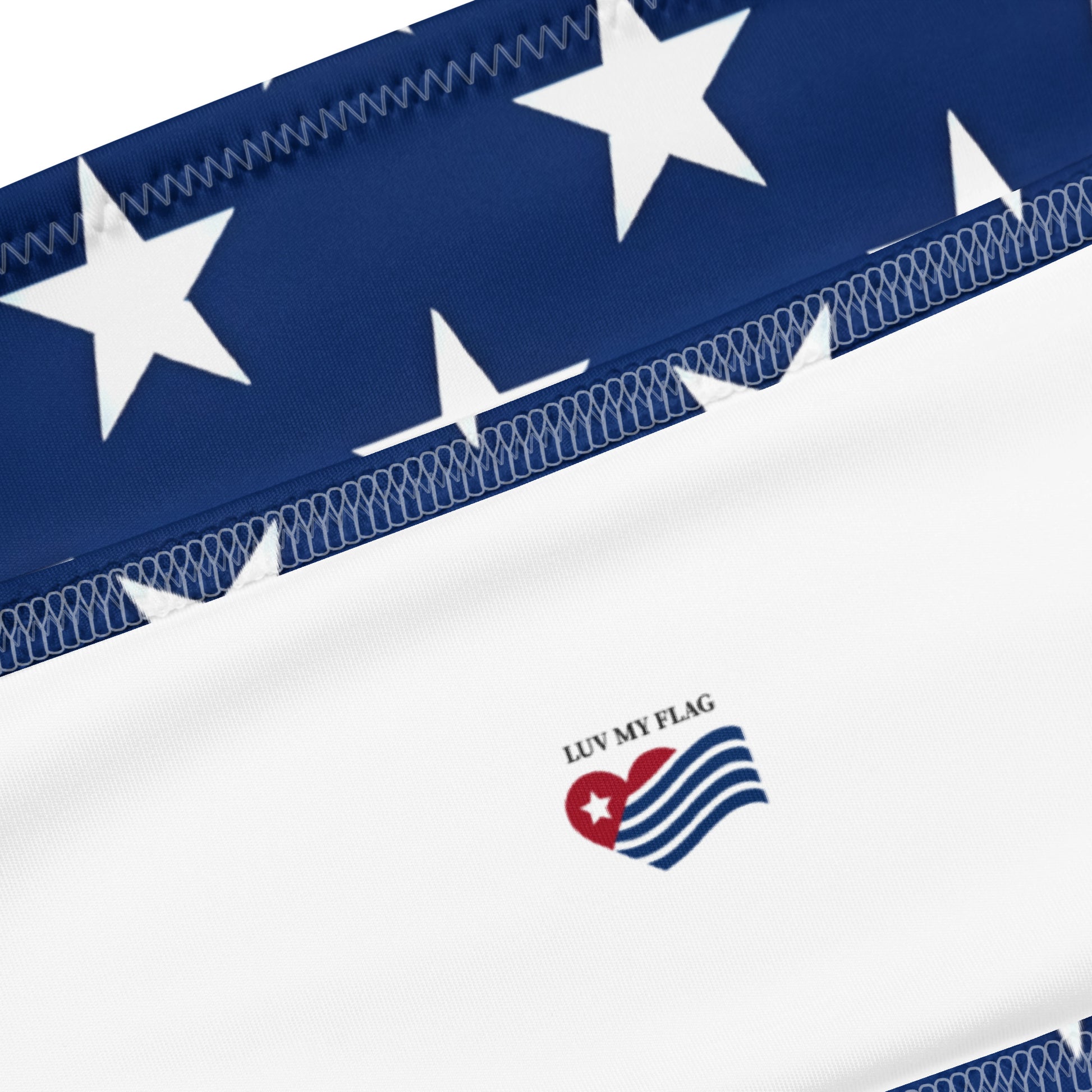 American Flag Bandeau Bikini Set – Recycled Strapless Top and V-Cut Bottom - Luv My Flag