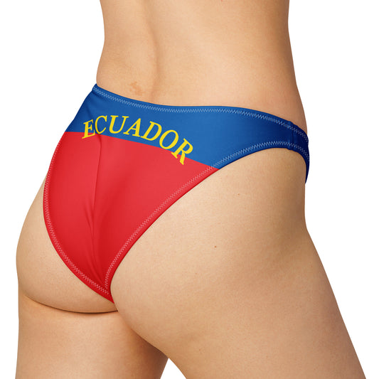 Blue and red bikini bottom with Ecuador branding, [Brand].