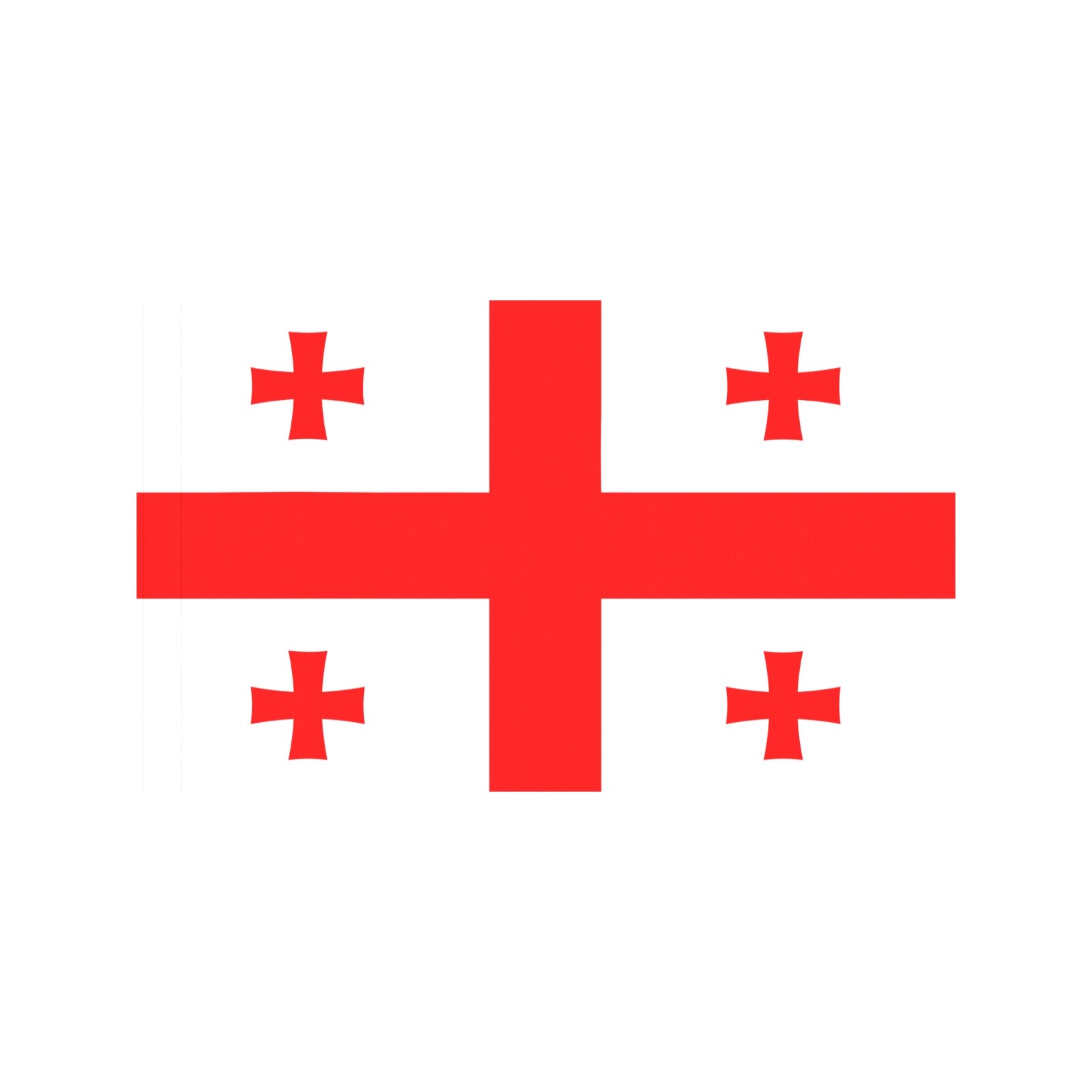 Georgia flag with red crosses, by Luv My Flag.