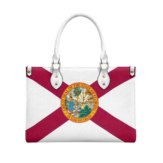 "Luv My Flag handbag featuring Florida state flag design."