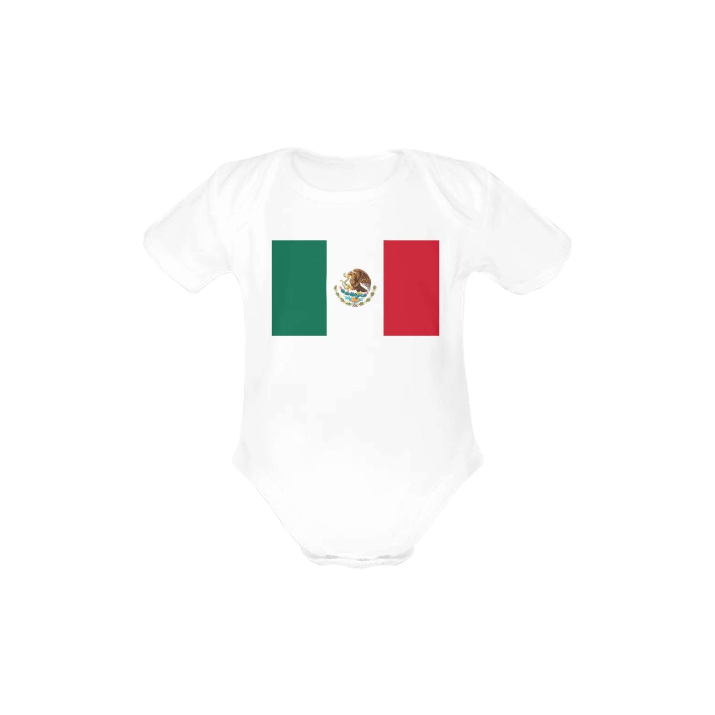 Mexico Flag Inspired Baby Short Sleeve Unisex Bodysuits | Ships from USA