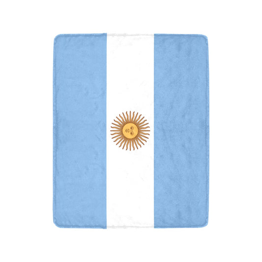Luv My Flag cozy blanket featuring the Argentina flag design.
