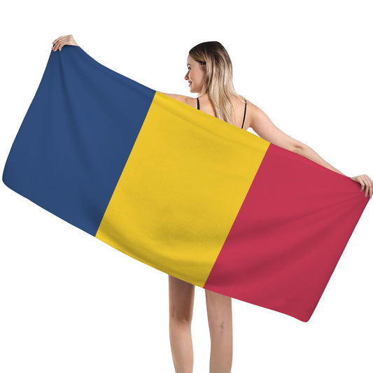 Chad Flag Inspired Custom Bath Towel 29"x58"(Made in USA)