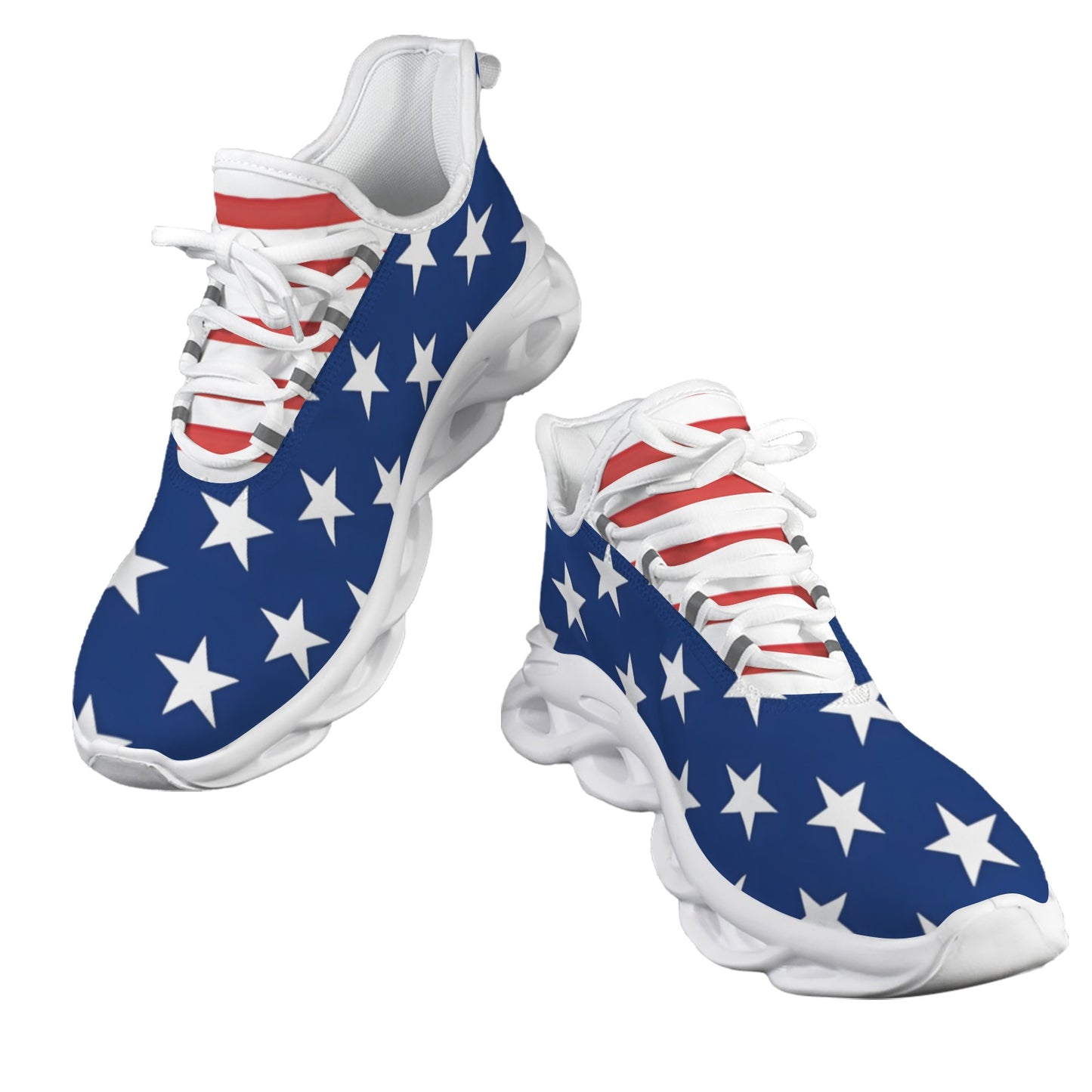 USA/American Flag Inspired Men's Twisted Sole Sneakers