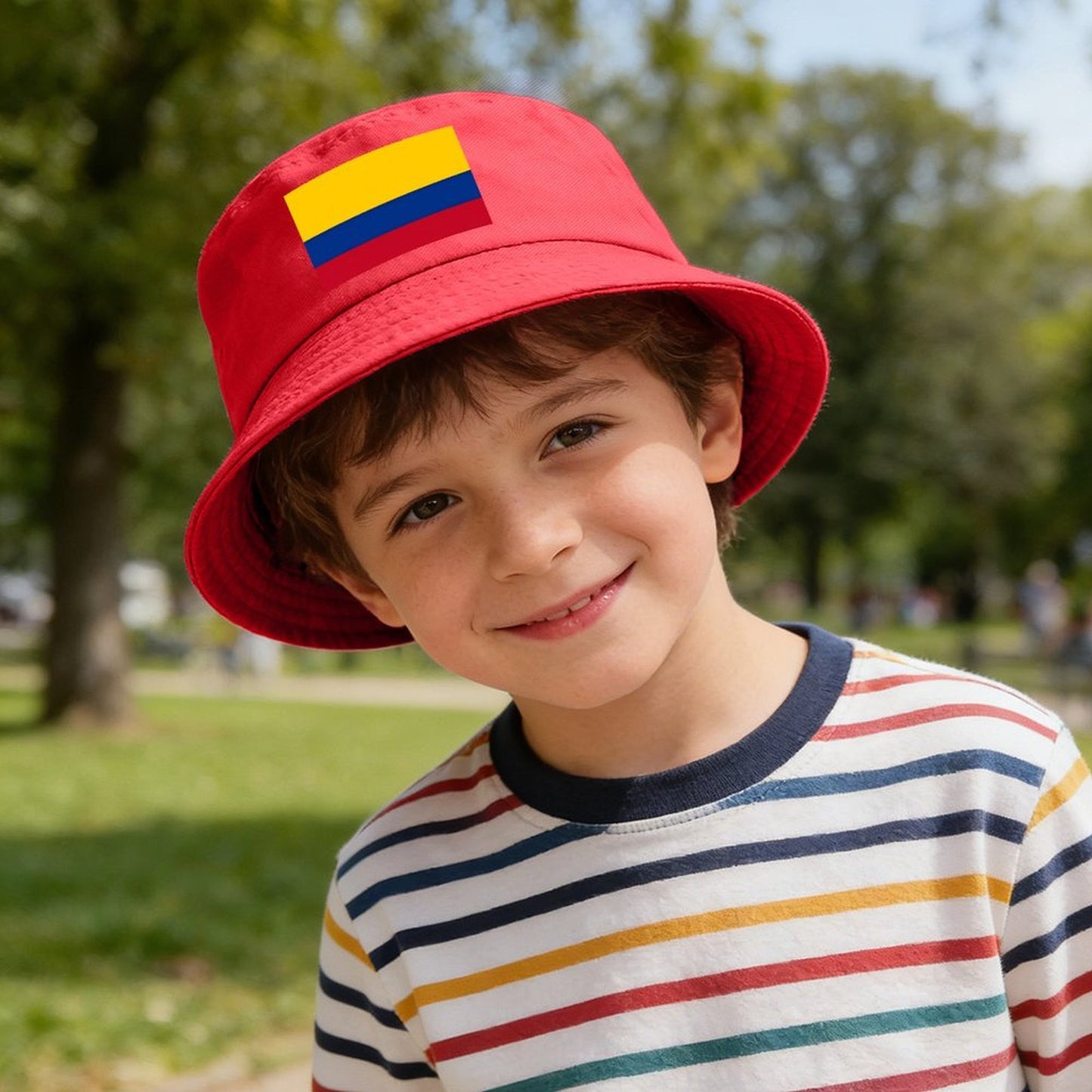 Colombia Flag Inspired Kids’ Bucket Hat | Ships from USA