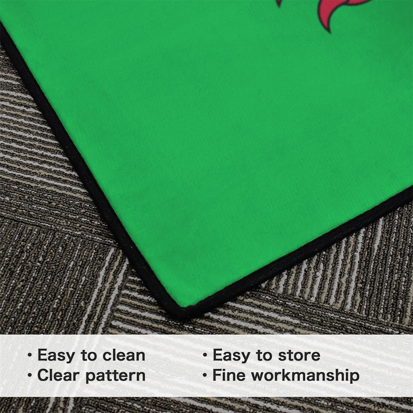 Wales Flag Inspired 84x60 Inch Area Rug with Black Binding (Made in the USA)