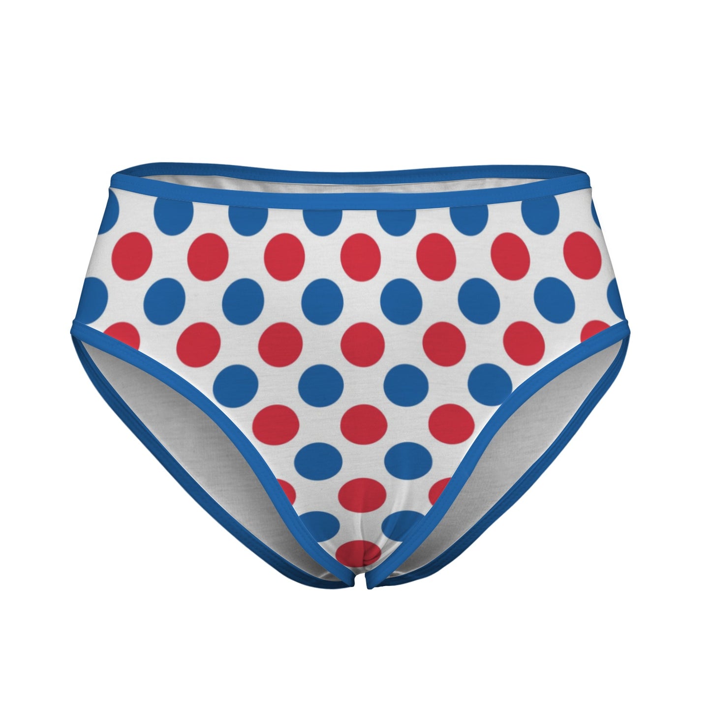 USA/American Flag Inspired Polka Dot Pattern Women's High Waisted Brief
