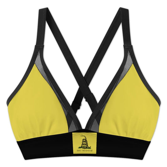 Gadsden Flag Inspired Women's Mesh Drawstring Skirt and Swimsuit Set