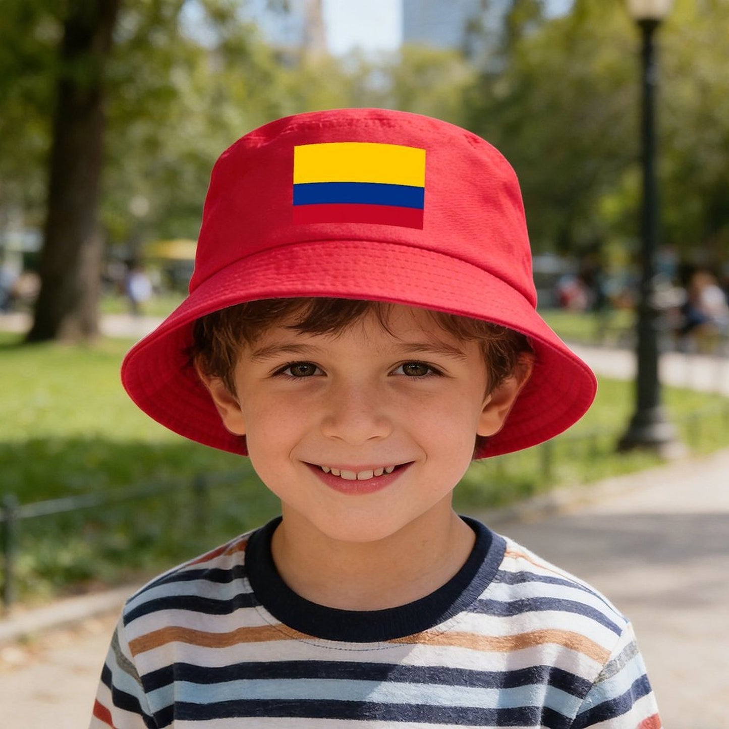 Colombia Flag Inspired Kids’ Bucket Hat | Ships from USA