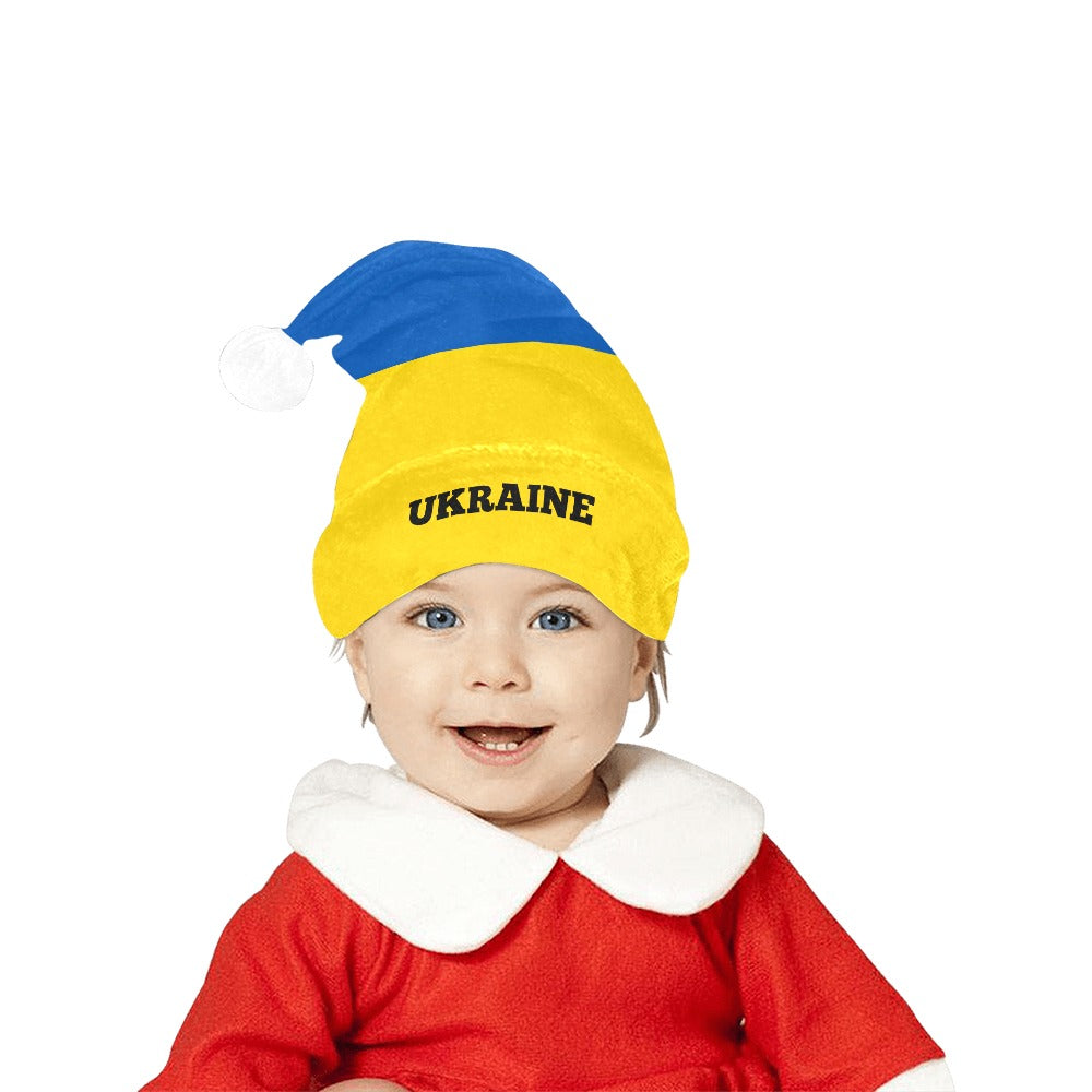 Ukraine Flag Christmas Santa Hat