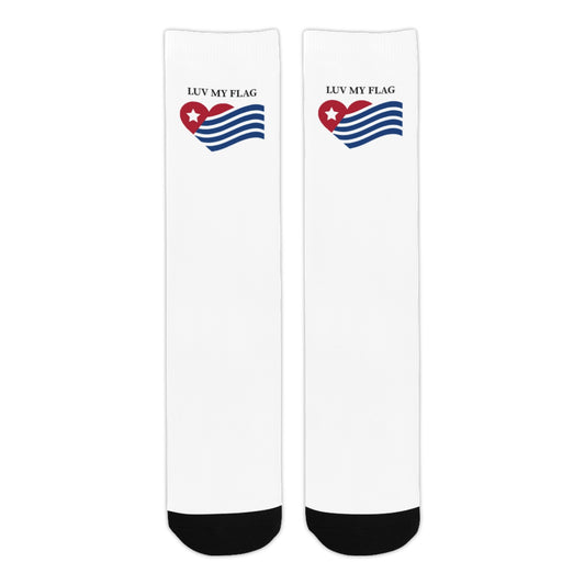 Luv My Flag Logo Crew Socks | Ships from USA