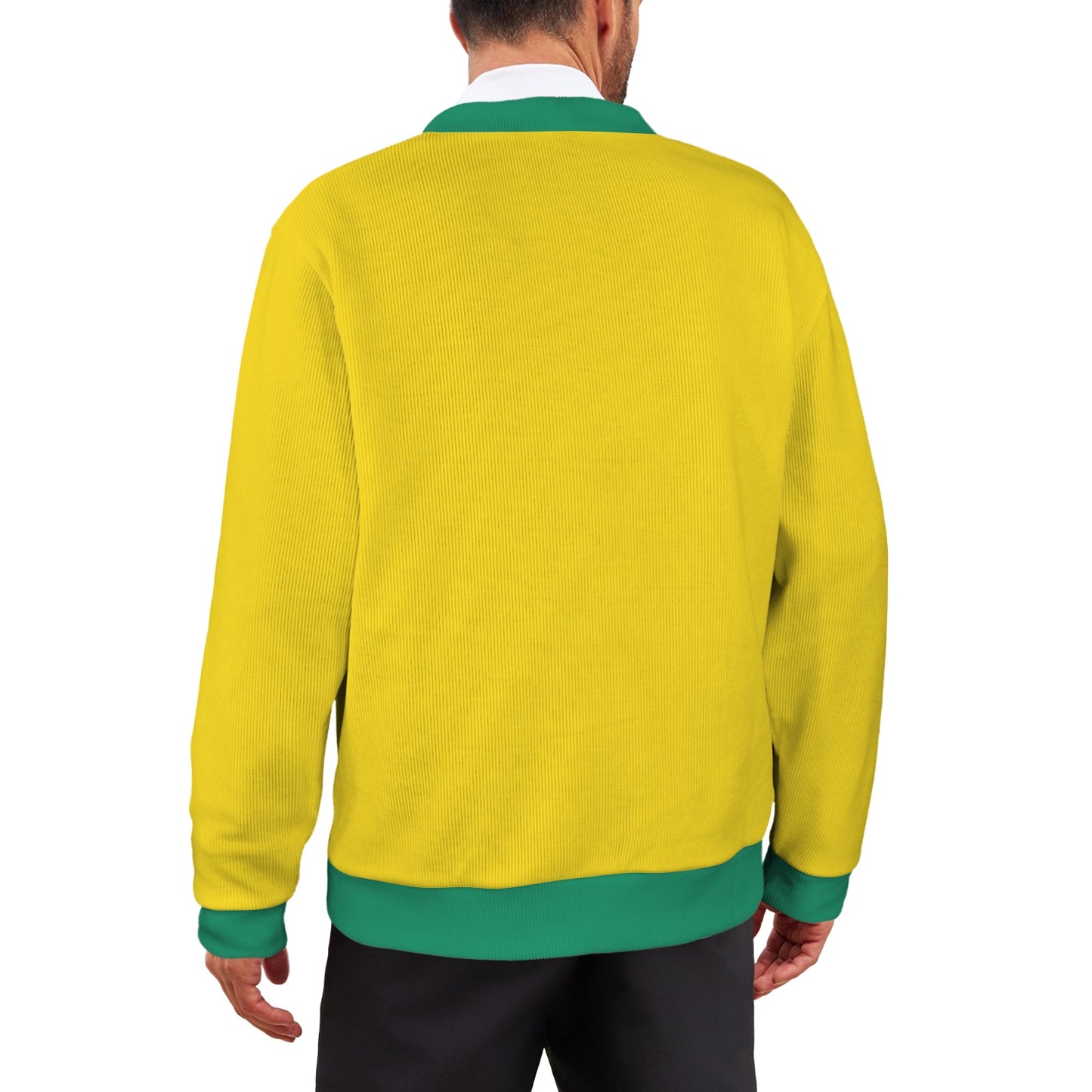 Brazil Flag Inspired Men's Cardigan