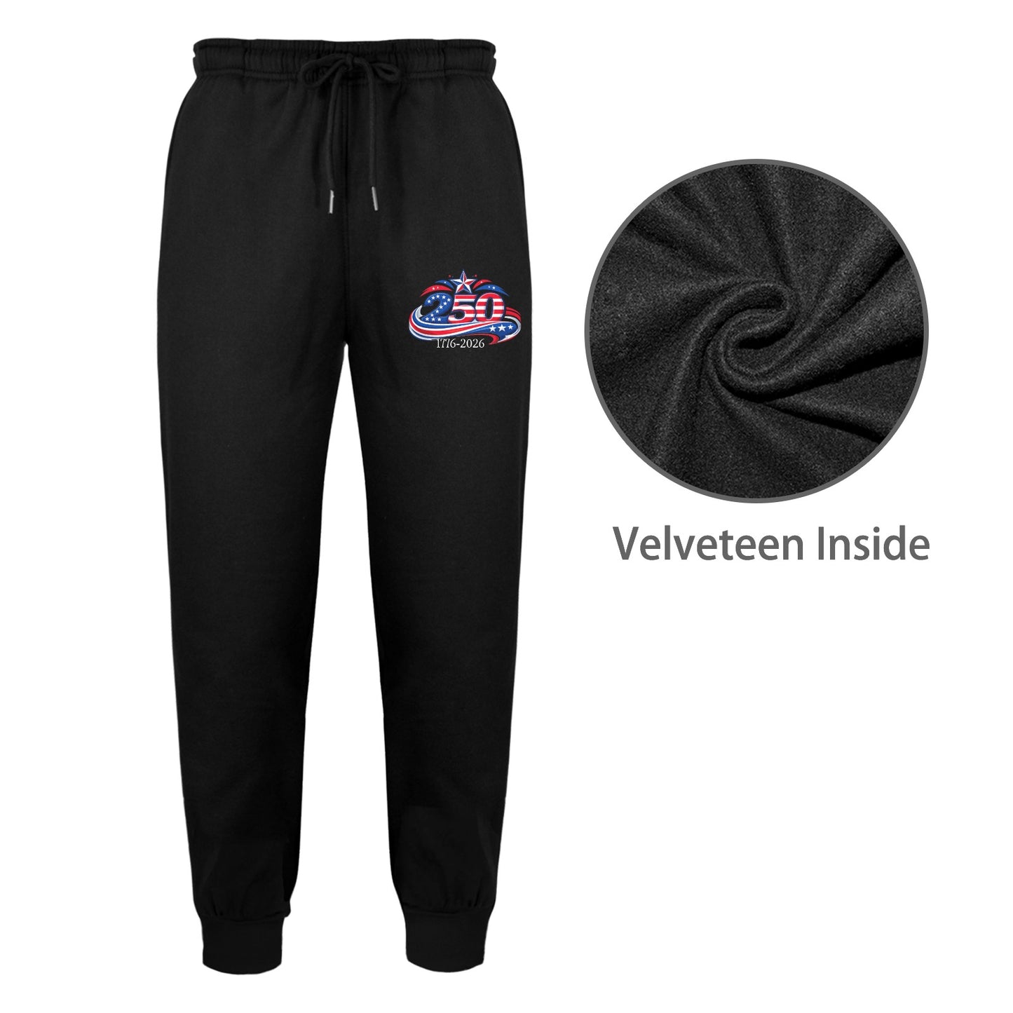 c Flag Inspired Unisex Fleece Sweatpants (Left Printing) | Ships from USA