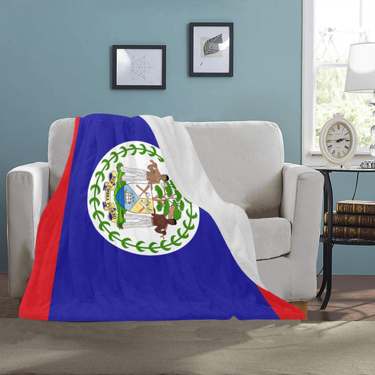 Cozy Belize flag throw blanket from Luv My Flag.