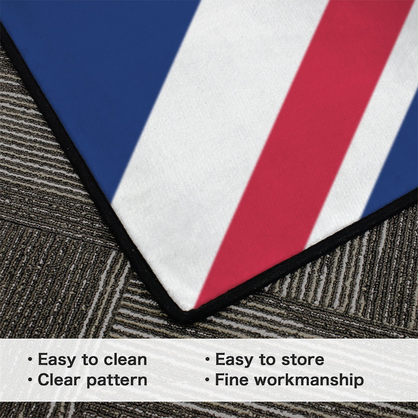 UK/Great Britain Flag Inspired 84x60 Inch Area Rug with Black Binding (Made in the USA)