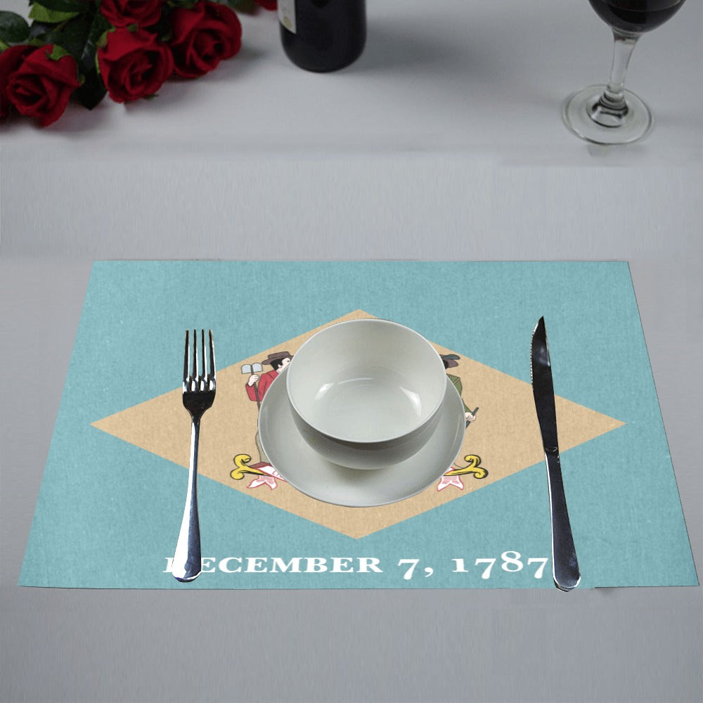 Delaware Flag Placemats 12" x 18" (Set of 6)