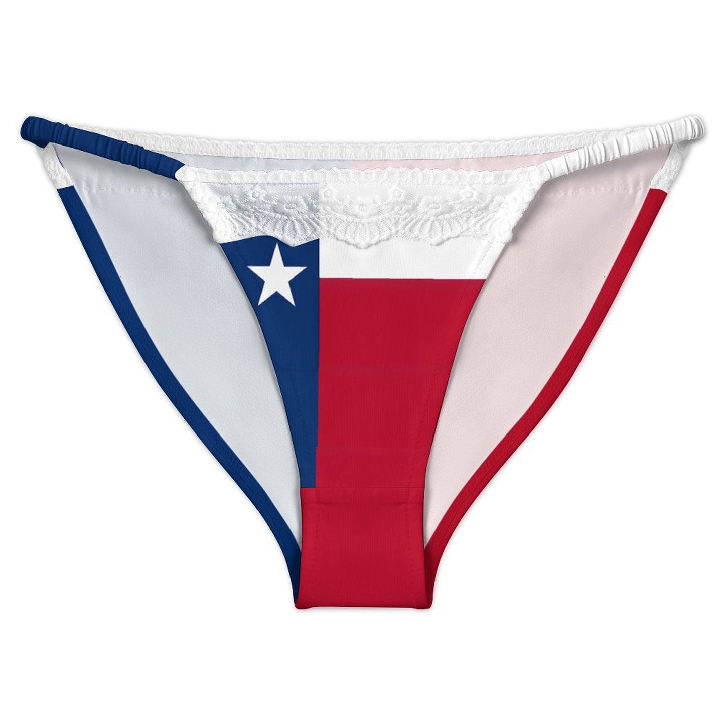 Texas Flag Inspired Lace Trim Underwear